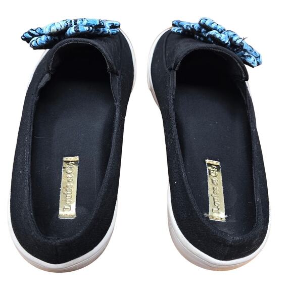 Louise et Cie Lo Branlin Embellished Raffia Black Slip-On Floral Sneaker 7 - Picture 7 of 9